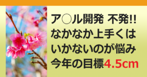 ★今年の開発目標は4.5cm